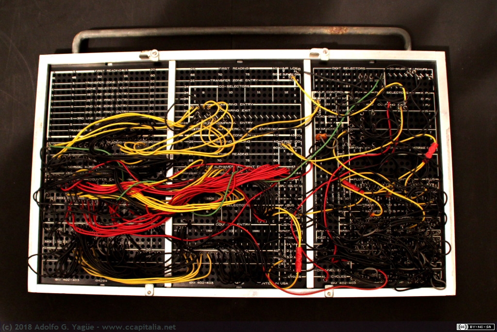 138 - Panel de programación tabuladora contable IBM 402 y 403, 1949