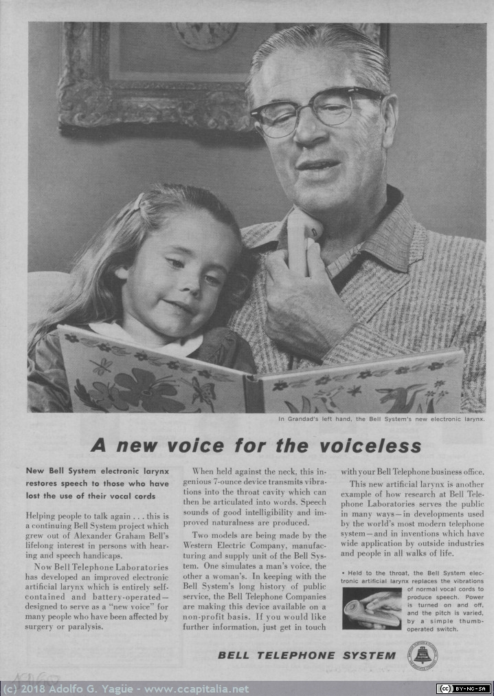 776 - Bell Telephone. A new voice for the voiceless, 1960
