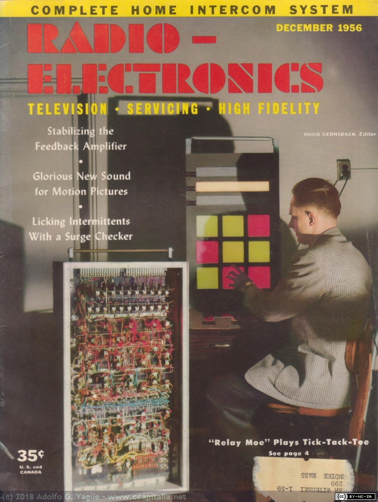 095 - Relay Moe plays Tick-Tack-Toe. Edmund C. Berkeley. Radio-Electronics, 1956