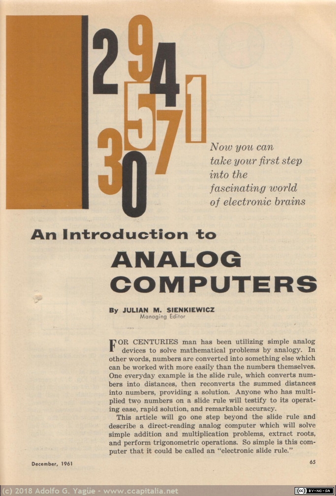 099 - All About Analog Computers. Popular Electronics (2), 1961