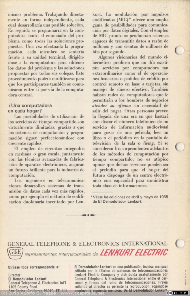 759 - Computadoras por tiempo compartido. El Demodulador Lenkurth (7), 1968