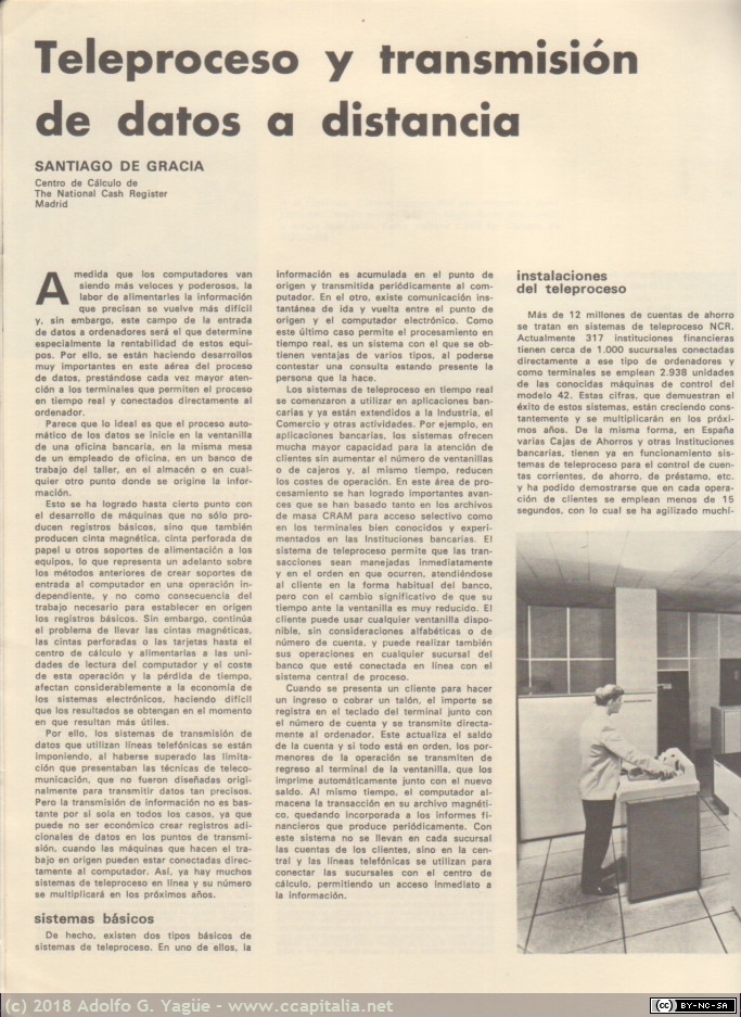 369 - Teleproceso y Trasmisión de datos a distancia. Ibérica Actualidad (1), 1969