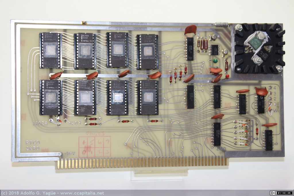 591 - Tarjeta EPROM 2KRO de Processor Technology con 8 EPROM Intel 1702A, 1975