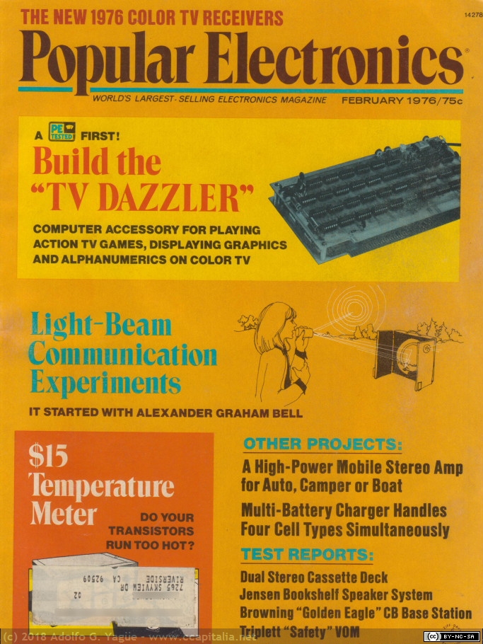 802 - Build the TV Dazzler. Popular Electronics, 1976