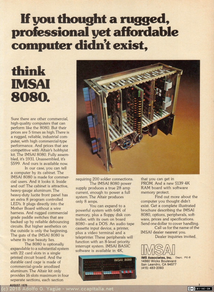 859 - IMSAI 8800. If you thought a rugged, 1976