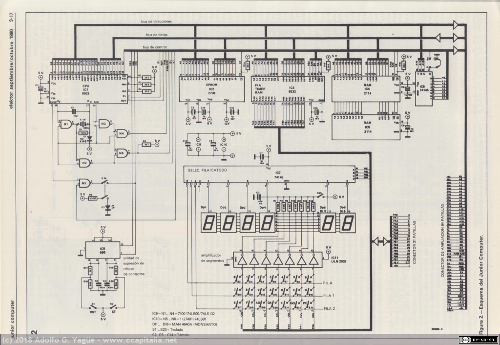 256 - Junior Computer. Elektor 6 Septiembre-Octubre (2), 1980