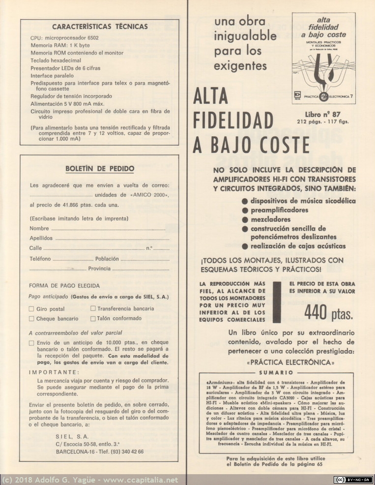 613 - Amico 2000. Revista Española Electrónica (REDE 305). Abril (6), 1980