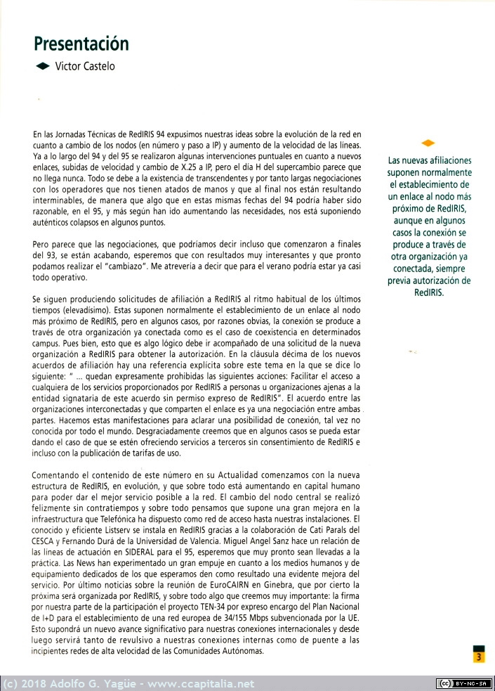474 - Boletín de la red nacional de I+D. RedIRIS (2), 1995