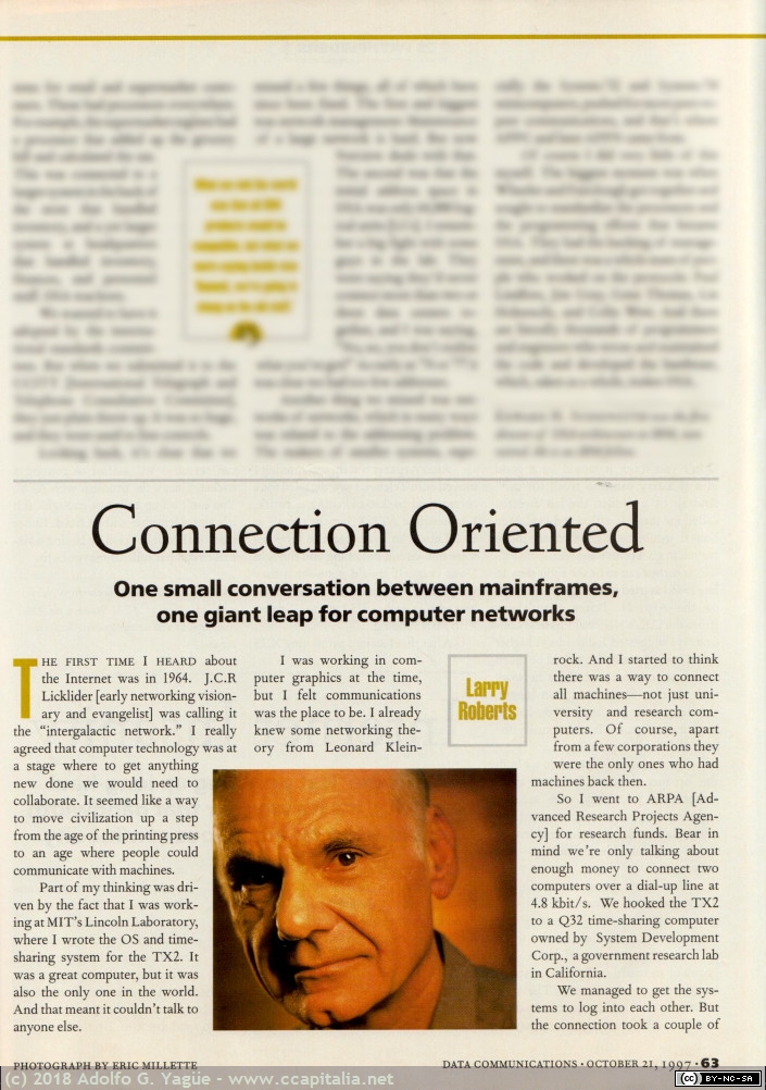 888 - Pathfinders & Pioners. Larry Roberts. Data Communications (1), 1997
