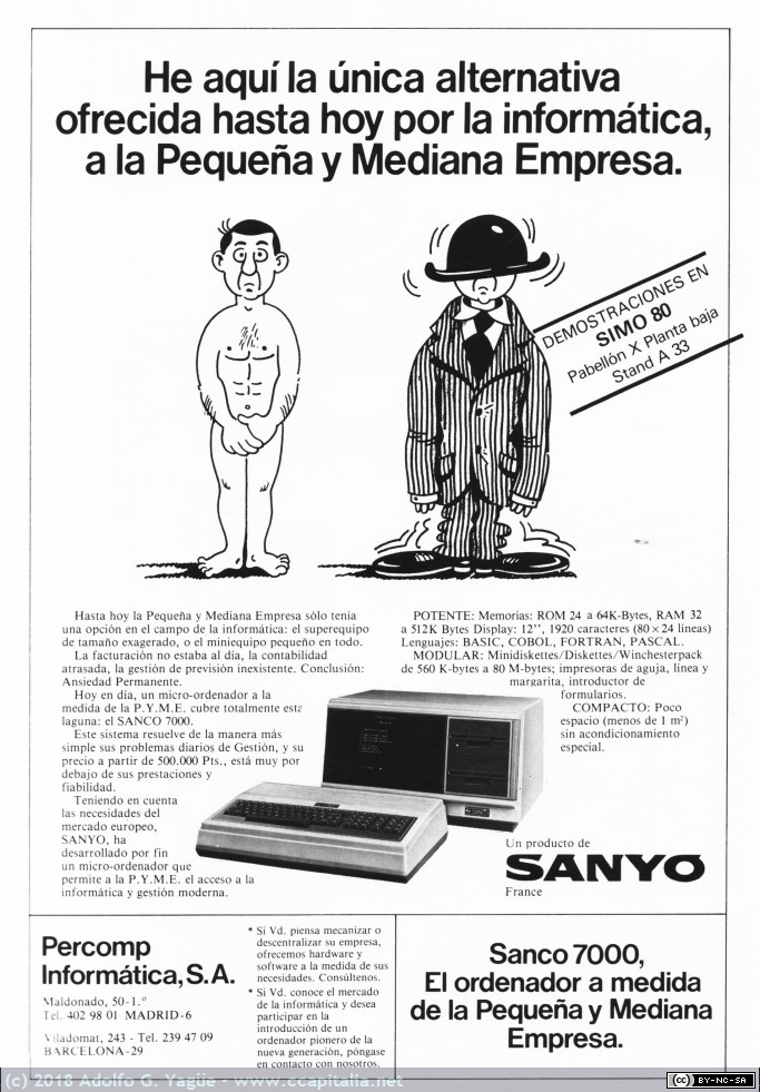 376 - Sanyo Sanco 7000. Oficinas, 1980