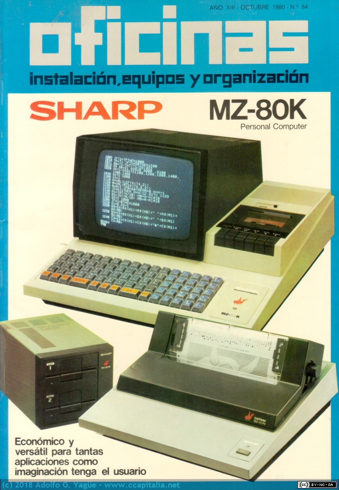 376 - Sharp MZ-80K. Oficinas, 1980
