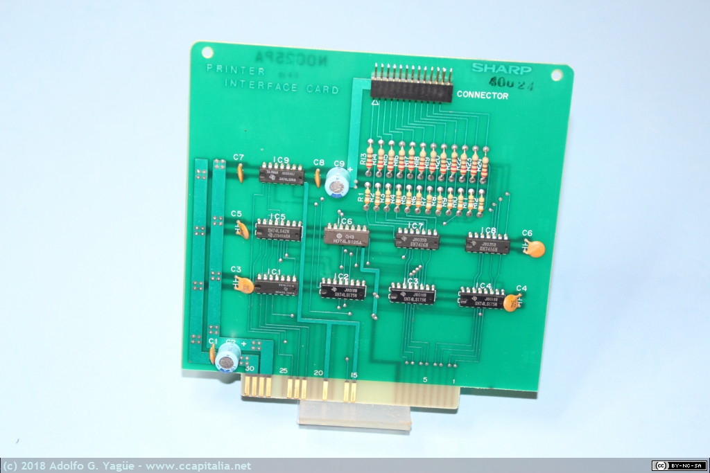 558 - Tarjeta interface impresora Sharp MZ-80K, 1978