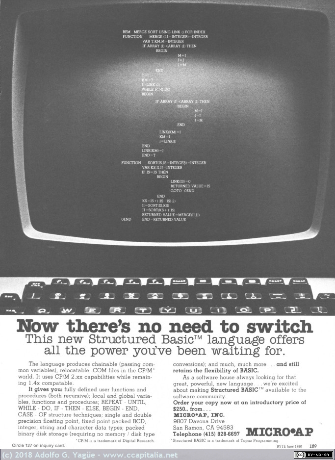 931 - Micro Ap. Structured Basic, 1980