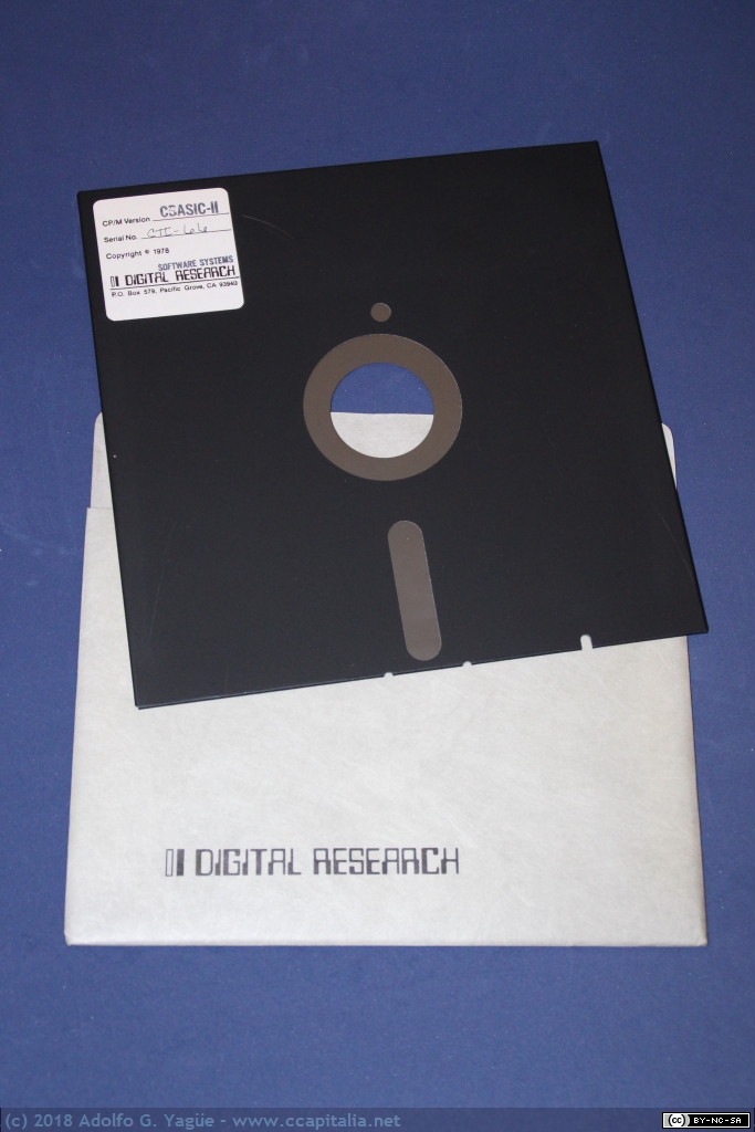 834 - Diskette de 8" CBASIC II. Digital Research, 1978