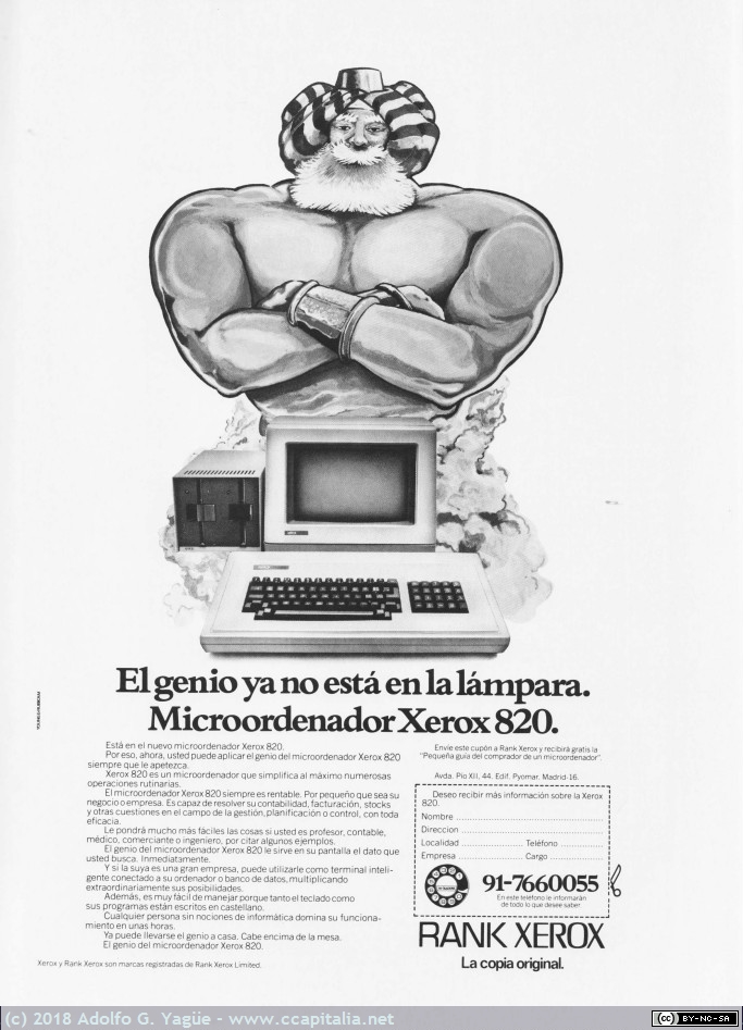 924 -  Rank Xerox 820. El genio ya no está en la lámpara, 1982
