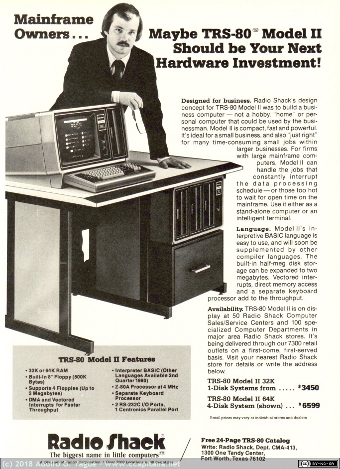 909 - Radio Shack. TRS-80 Model II, 1979