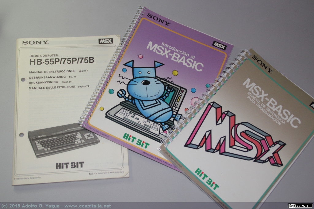 004 - Manual de instrucciones HB-55P, MSX-BASIC y Manual de Referencia (2), 1984