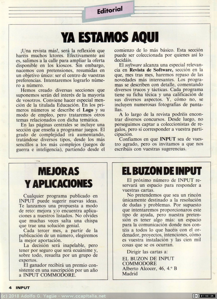 392 - Input Commodore (2), 1985