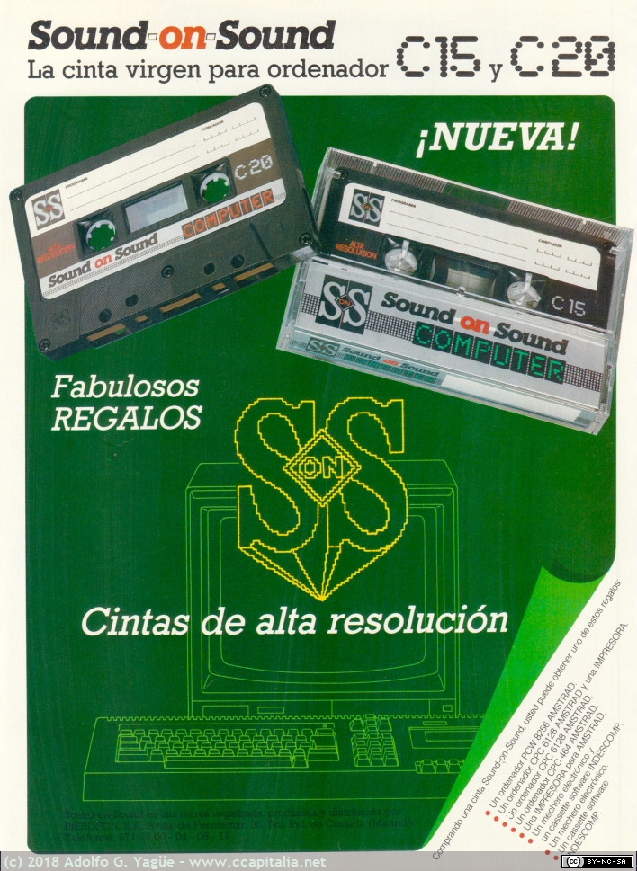 1010 - Sound on Sound. La cinta virgen para ordenador, 1986