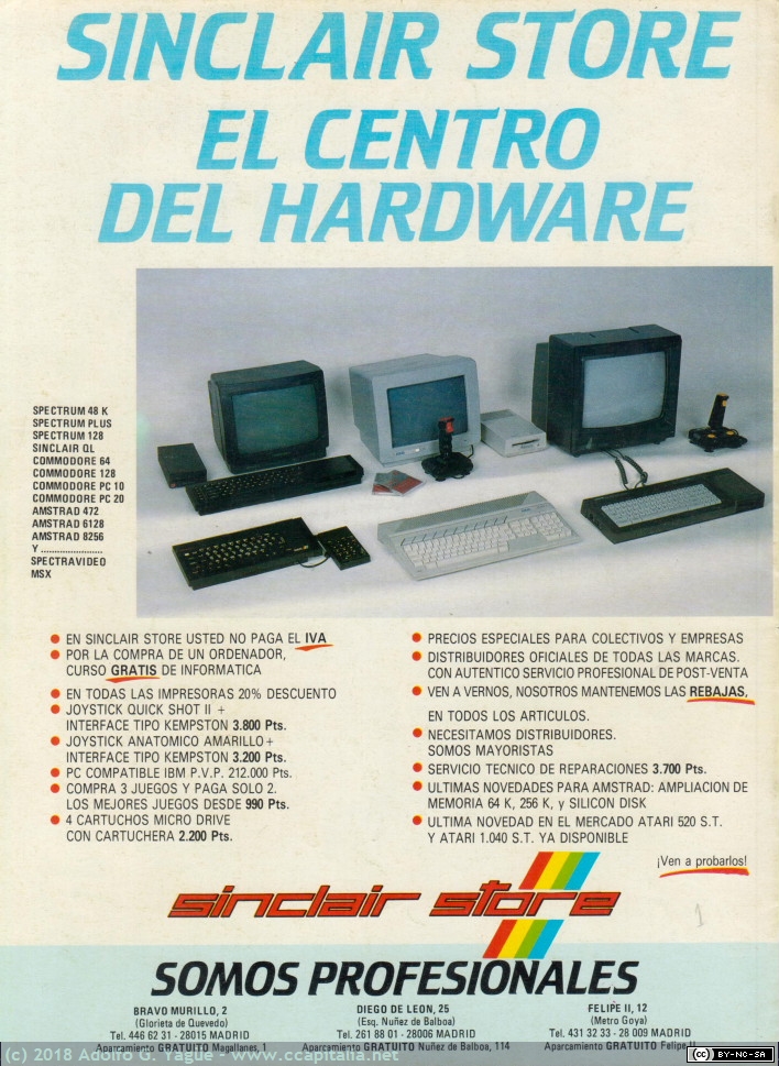 1033 - Sinclair Store Amstrad Center, 1986