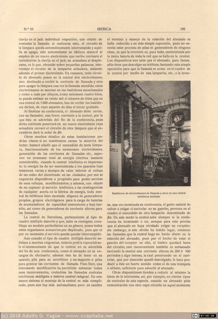 1107 - Las centrales telefónicas modernas. Revista Ibérica (3), 1915