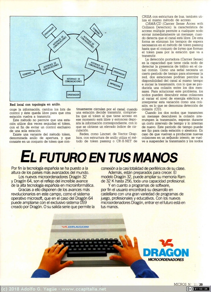 552 - Redes locales, la conexión inteligente. Revista Micros número 11 (4), 1984