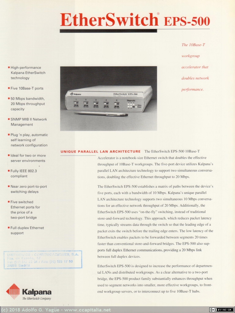 1138 - Kalpana EtherSwitch EPS-500, 1993