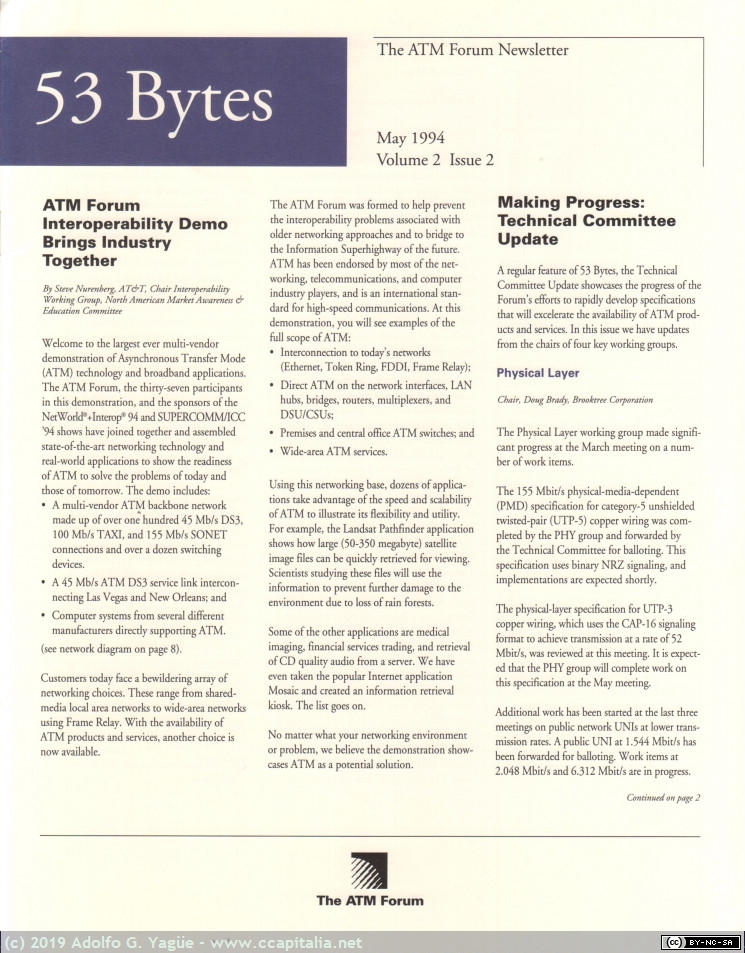 1131 - The ATM Forum. 53 Bytes Vol 2 Issue 2 (1), 1994
