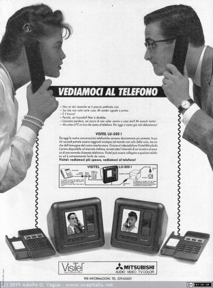 702 - Vediamoci al Telefono. Mitsubitshi Visitel, 1988