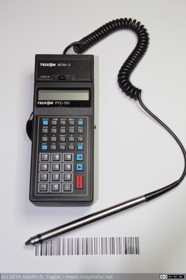1167 - Terminal Telxon PTC-701 y wand lector de código de barras (CPU RCA 1802) (1), 1984