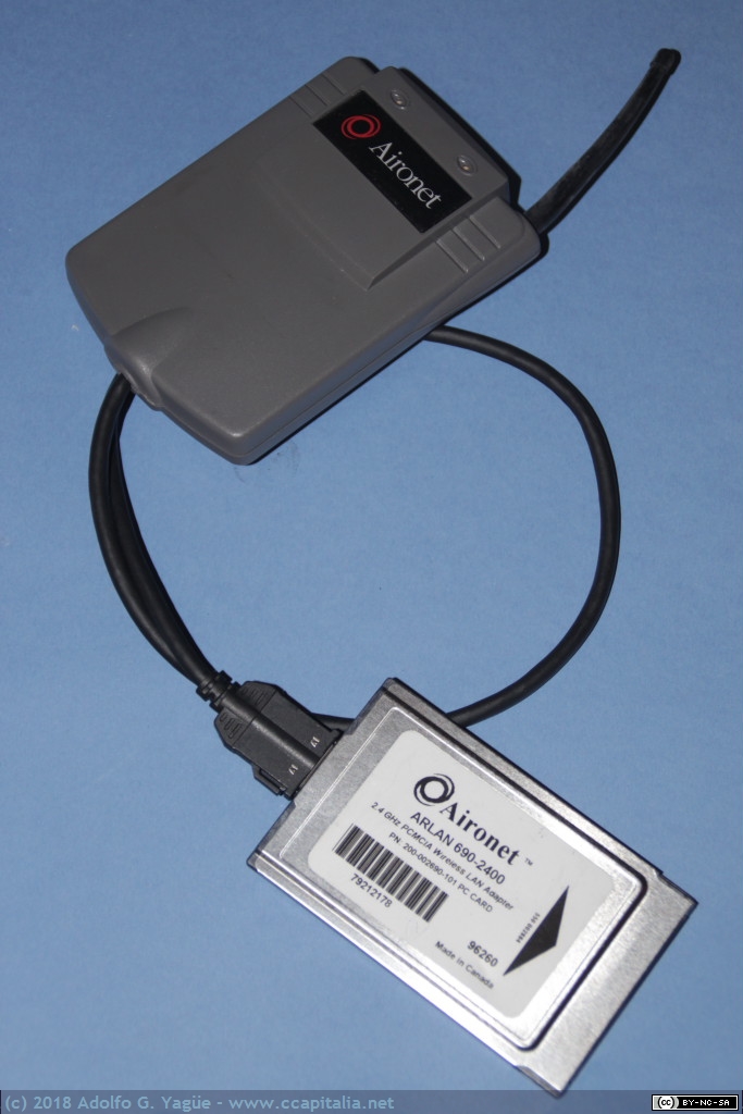 686 - PC Card Aironet ARLAN 690 (DSSS, 2,4Gbps, 2Mbps, pre 802.11) (2), 1996
