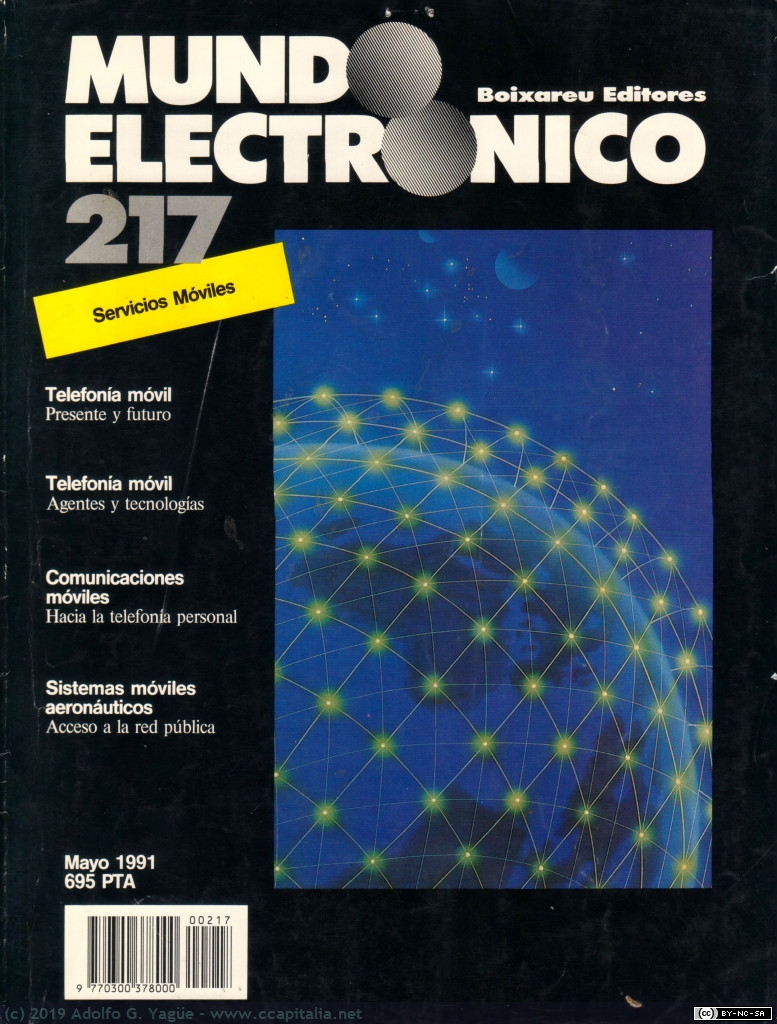 1158 - Servicios Móviles. Mundo Electrónico número 217 (1), 1991