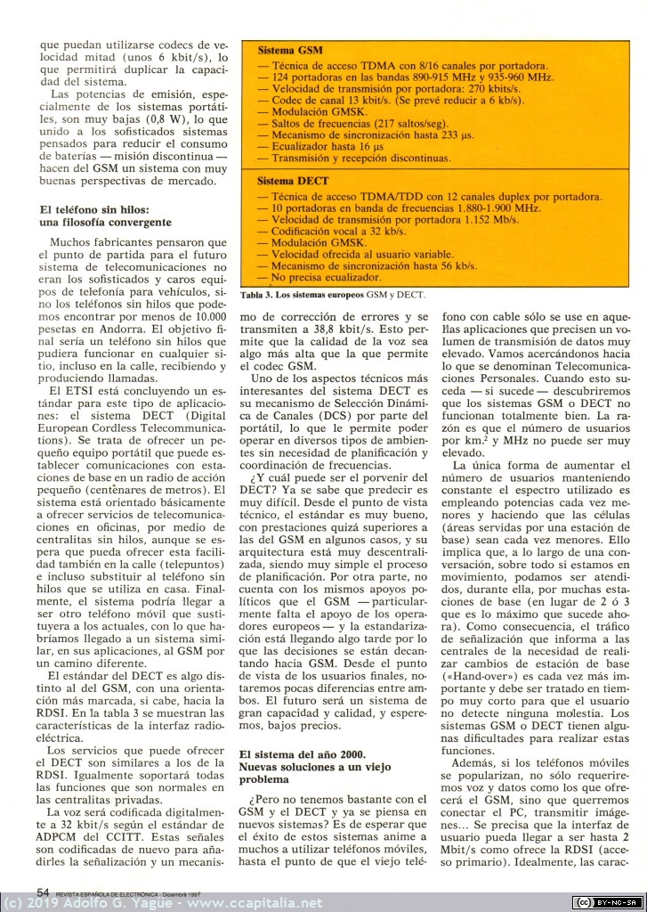 1189 - Los teléfonos móviles del año 2000. El GSM y el futuro. REDE número 445 (3), 1991