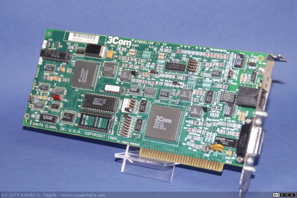 1207 - Tarjeta 3Com Etherlink II TP 10Base-T y AUI (ISA-8), 1989
