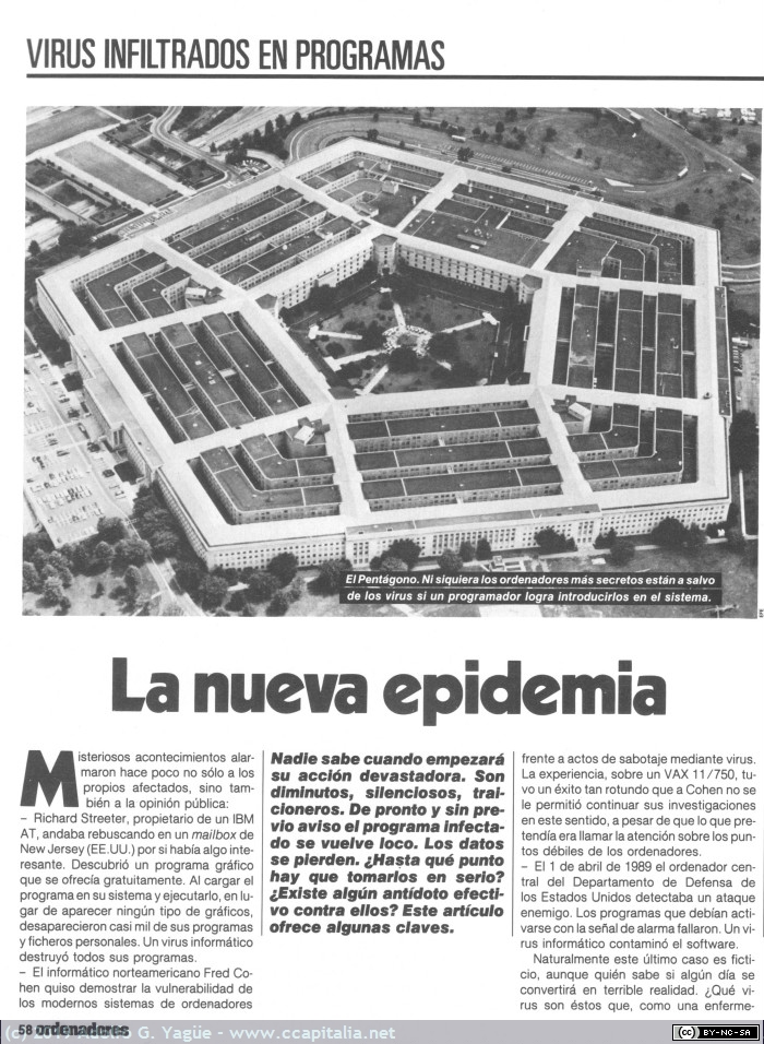 575 - La nueva epidemia. Muy Interesante Ordenadores (1), 1986