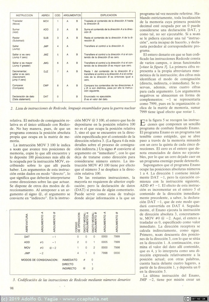 567 - Juegos de Ordenador. A.K.Dewdney. Investigación y Ciencia (3), 1984