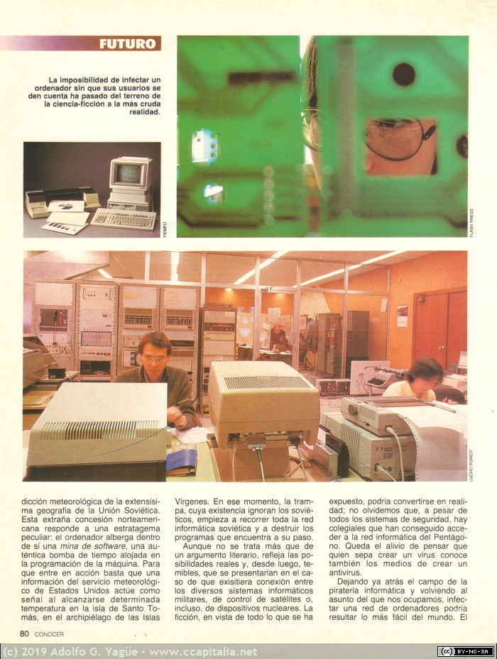 635 - Los ordenadores, infectados por virus. Conocer (3), 1985