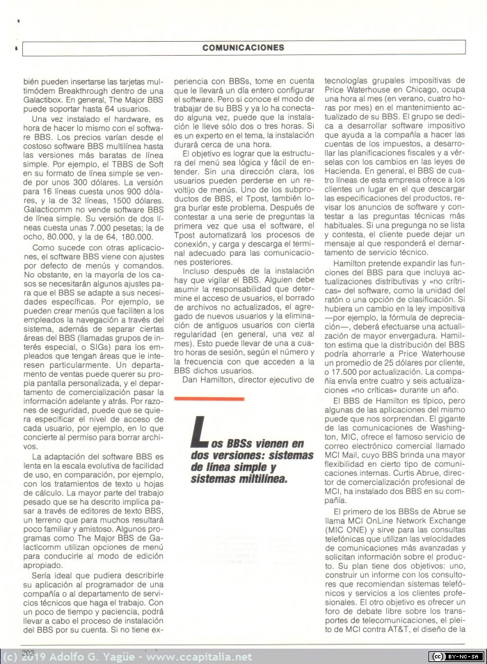 969 - Sistemas profesionales de comunicacion BBS. El buzón dentro del PC. PC Actual (3), 1990