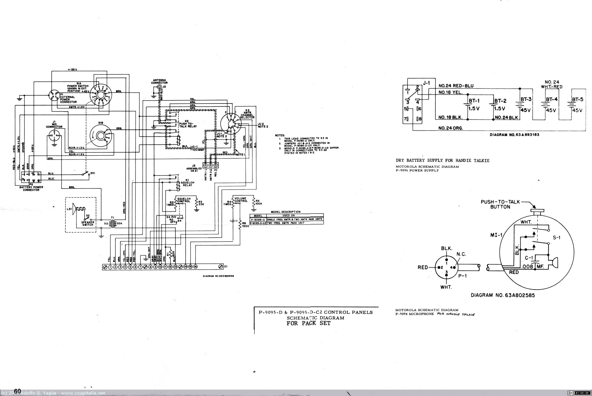 1275 -  Motorola Handie-Talkie schematic diagram (4), 1954 