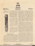 1311 - RCA Vidicon 6198 (400-line resolution). Specification and application data (1), 1952
