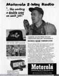 1343 - Motorola 2-way Radio. Like working a double crew on each job, 1953