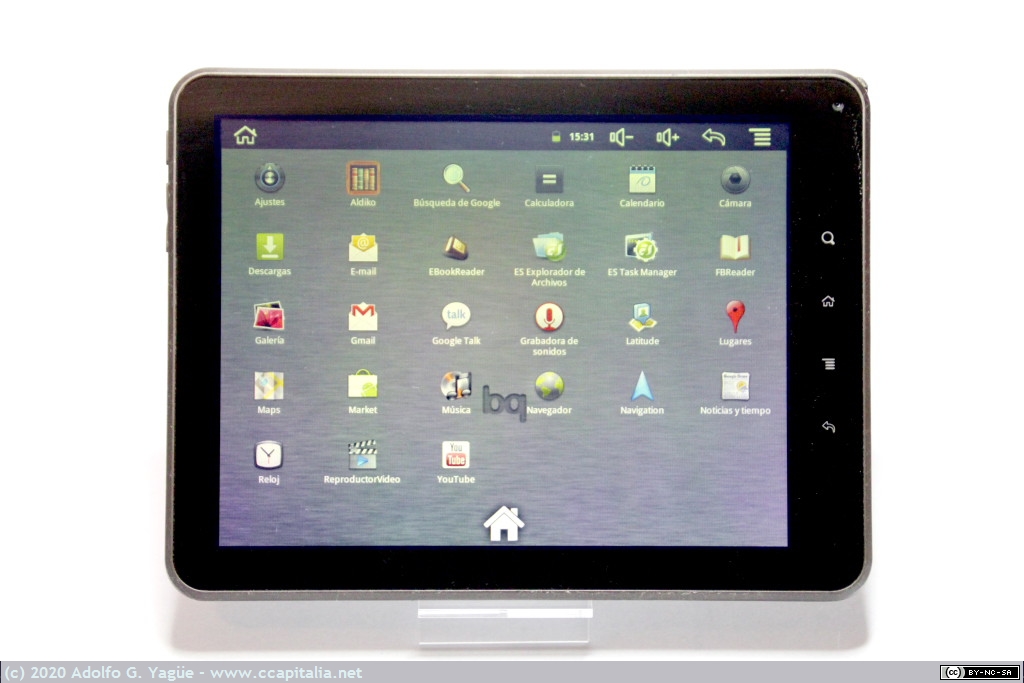 995 - Tablet BQ Kepler (Cortex A8, 1GHz. Android 2.3.1 Gingerbread. OEM HTC), 2011