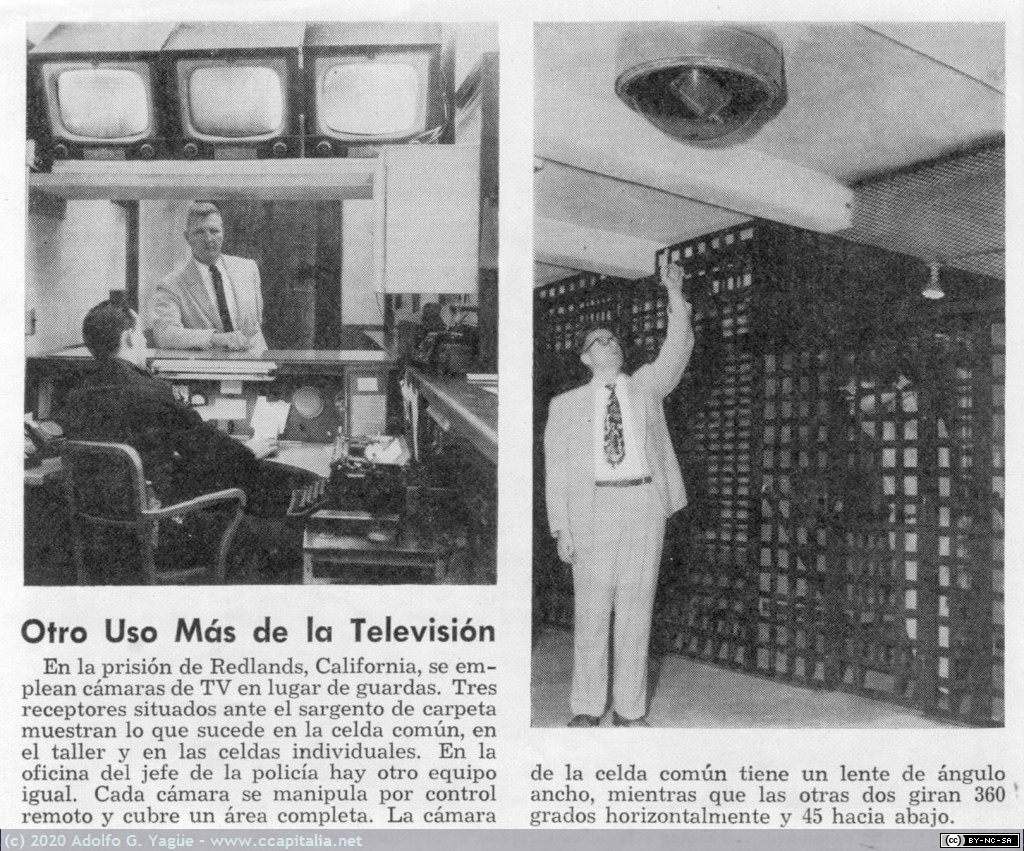 1367 - Otro uso más de la televisión. Mecánica Popular. Enero, 1955