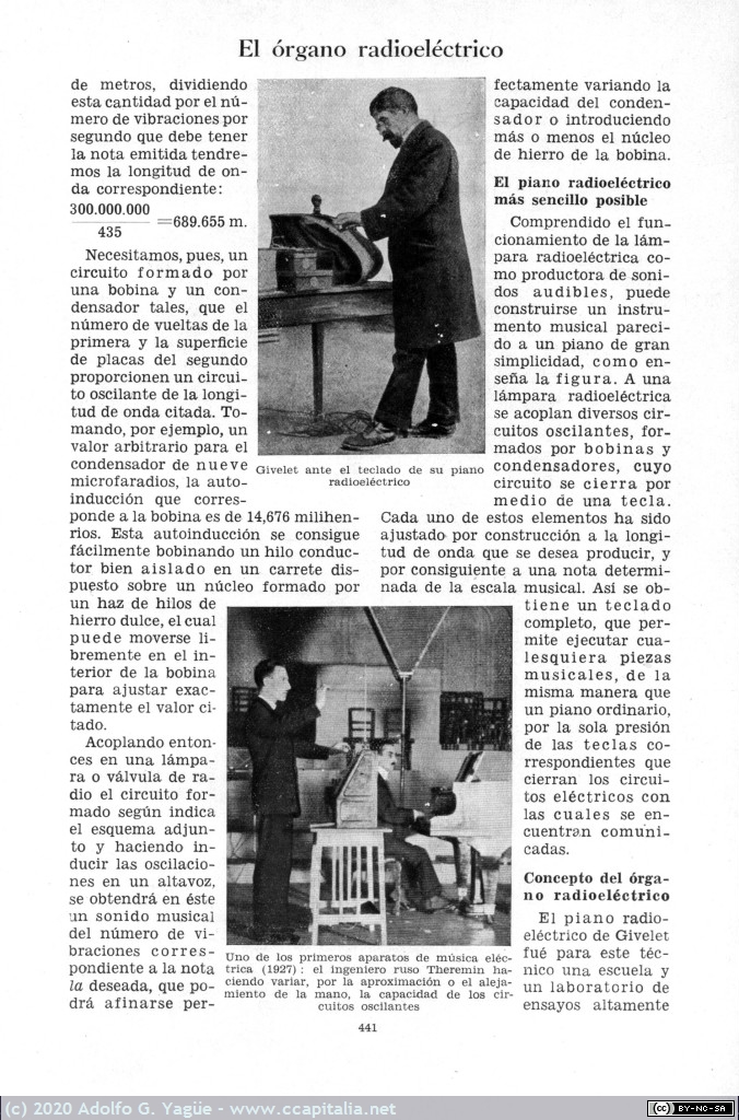 1391 - El Órgano Radioélectrico. Universitas, Enciclopedia de Iniciacion Cultural (5), 1943