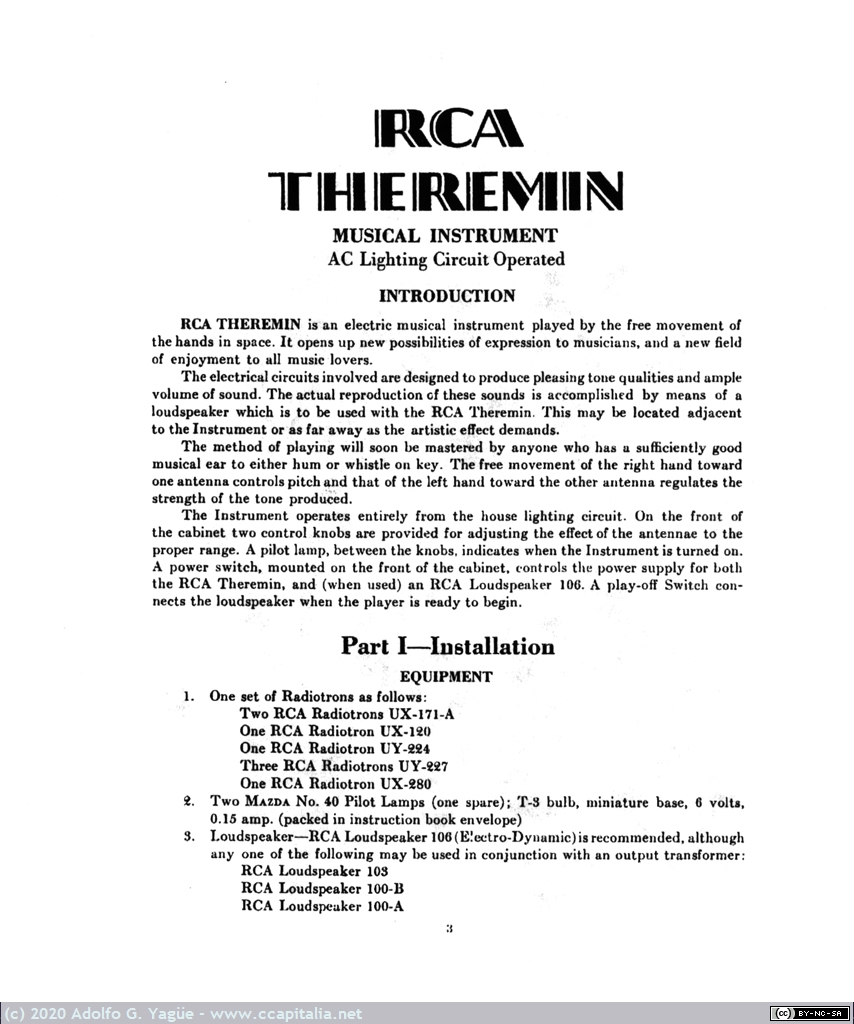 1392 - RCA Theremin. Instructions (facsímil) (3), 1929