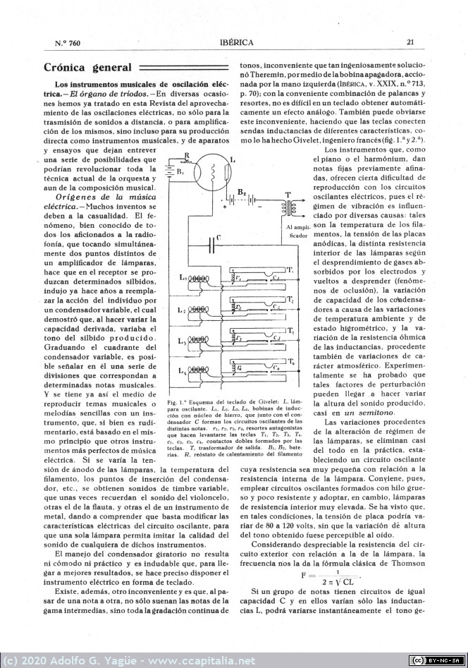1395 - Los instrumentos musicales de oscilación eléctrica. Ibérica (1), 1929