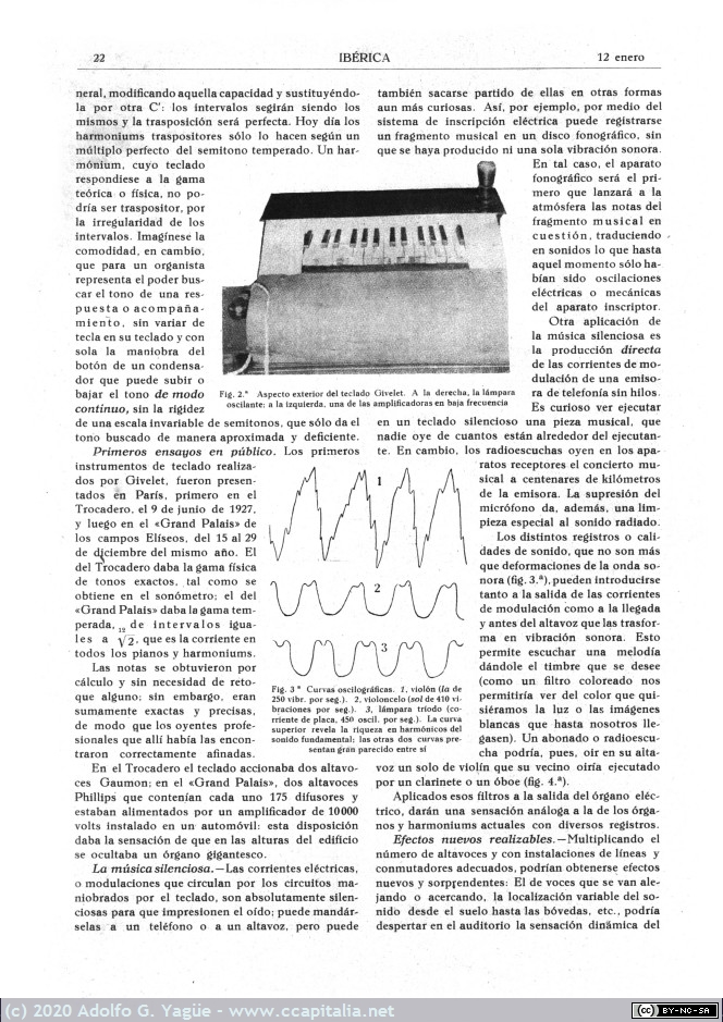 1395 - Los instrumentos musicales de oscilación eléctrica. Ibérica (2), 1929