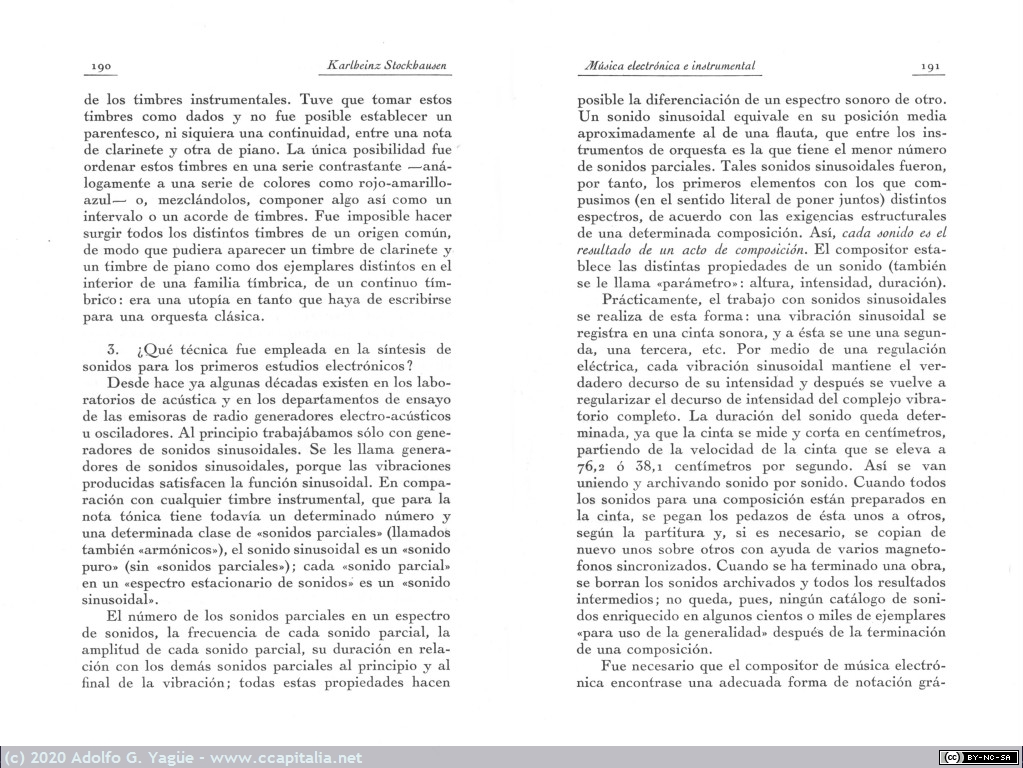 1406 - Música electrónica e instrumental. Karlheinz Stockhausen. Revista de Occidente (3), 1964