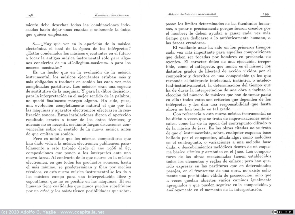 1406 - Música electrónica e instrumental. Karlheinz Stockhausen. Revista de Occidente (7), 1964