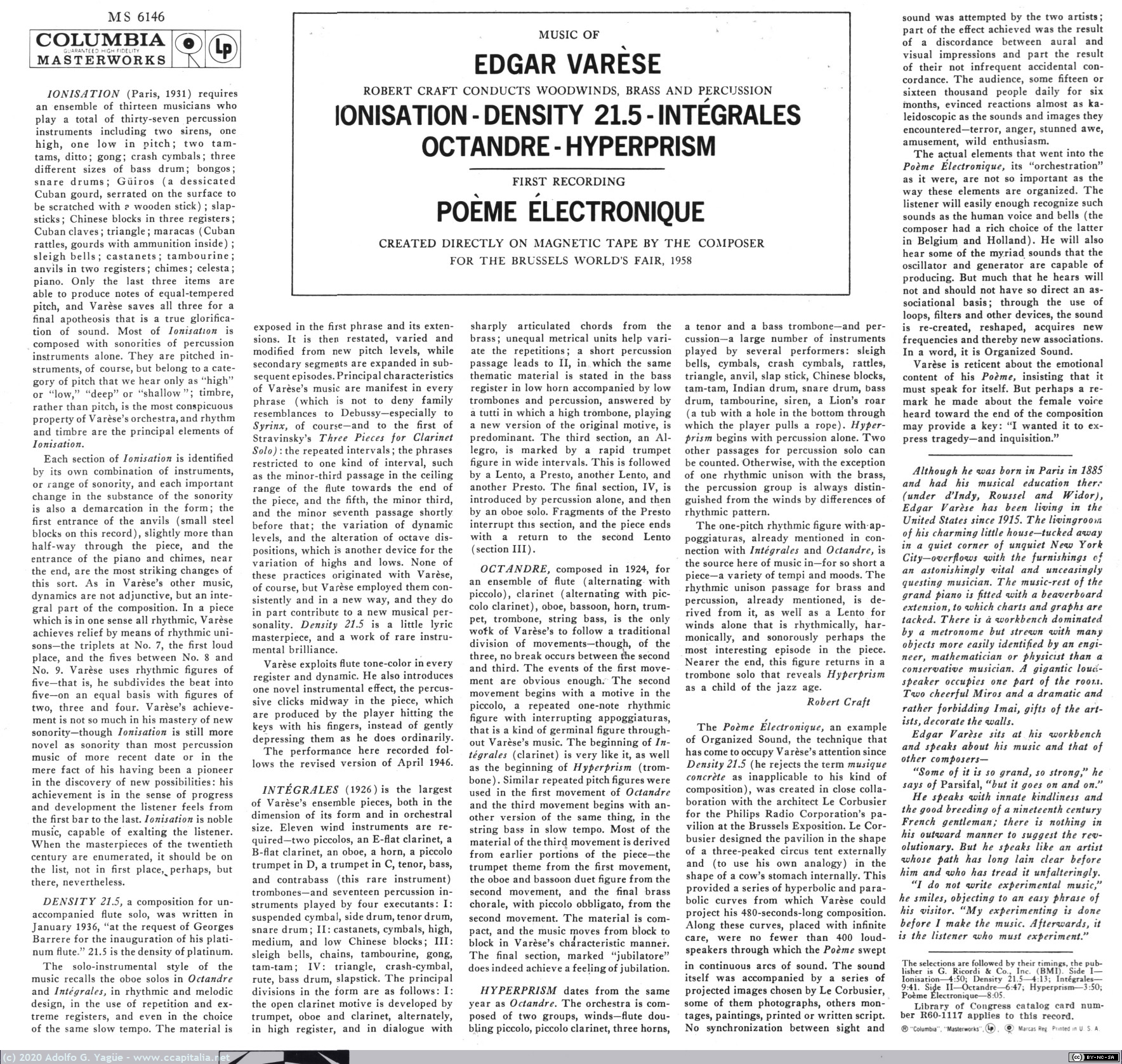 1416 - Poème Électronique. Edgar Varèse (2), 1960
